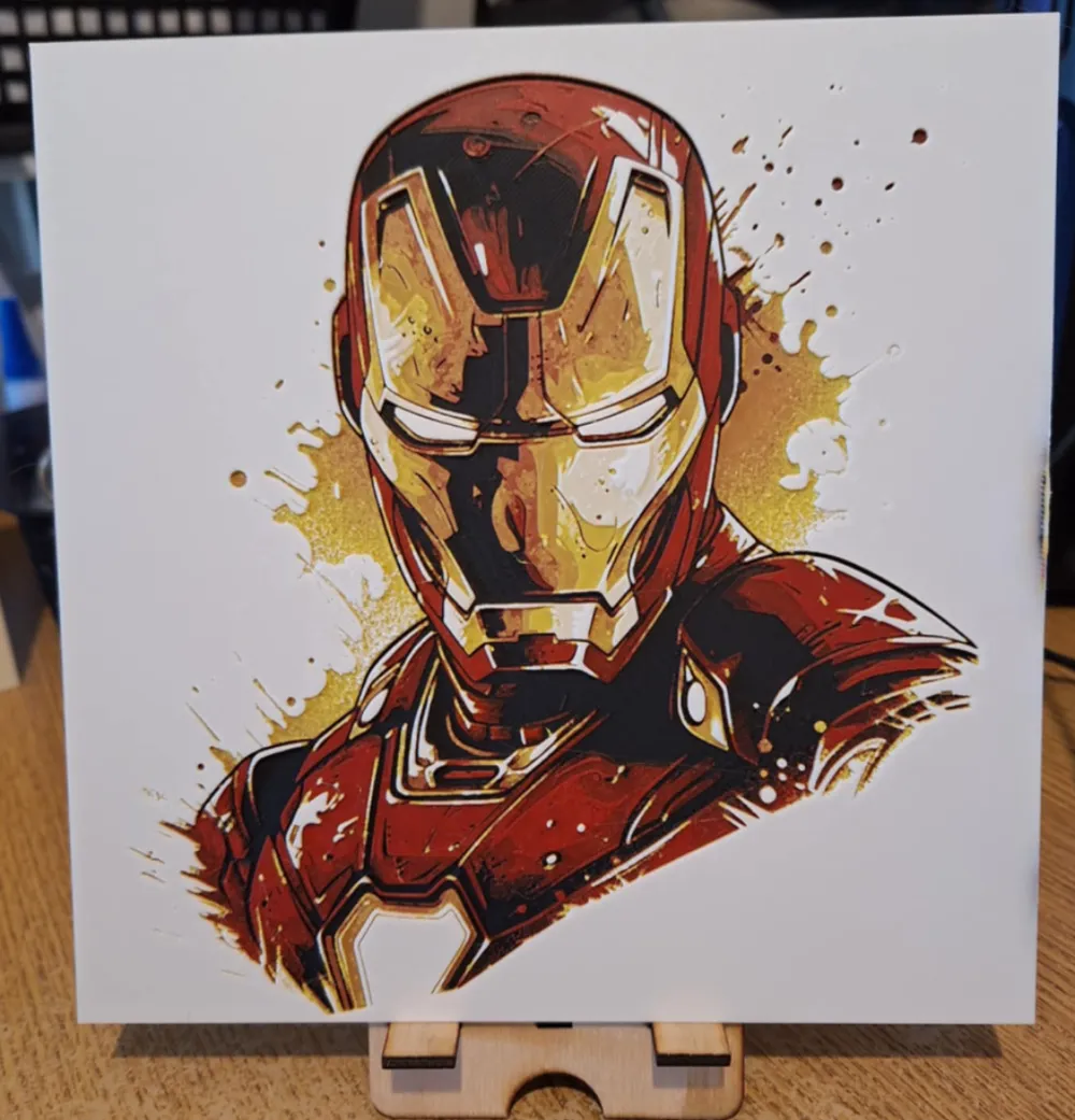 Iron Man 20cm x 20cm Hueforge 4 colours!