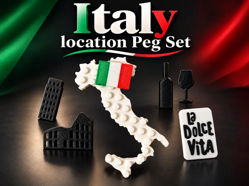 Italy Location Peg Set, Italian Travel Collection, photo 3 of 4 - Italy Location Peg Set, Italian Travel Collection Household
