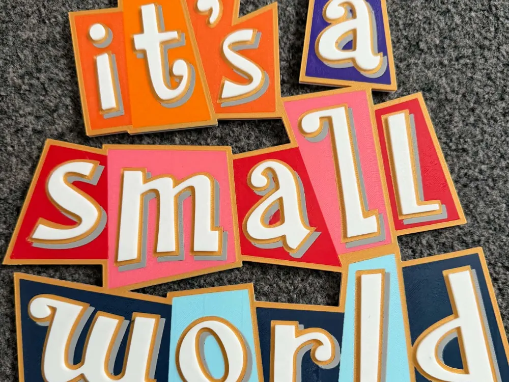 Its a small world sign, photo 3 of 4 - Its a small world sign Home Decor Items