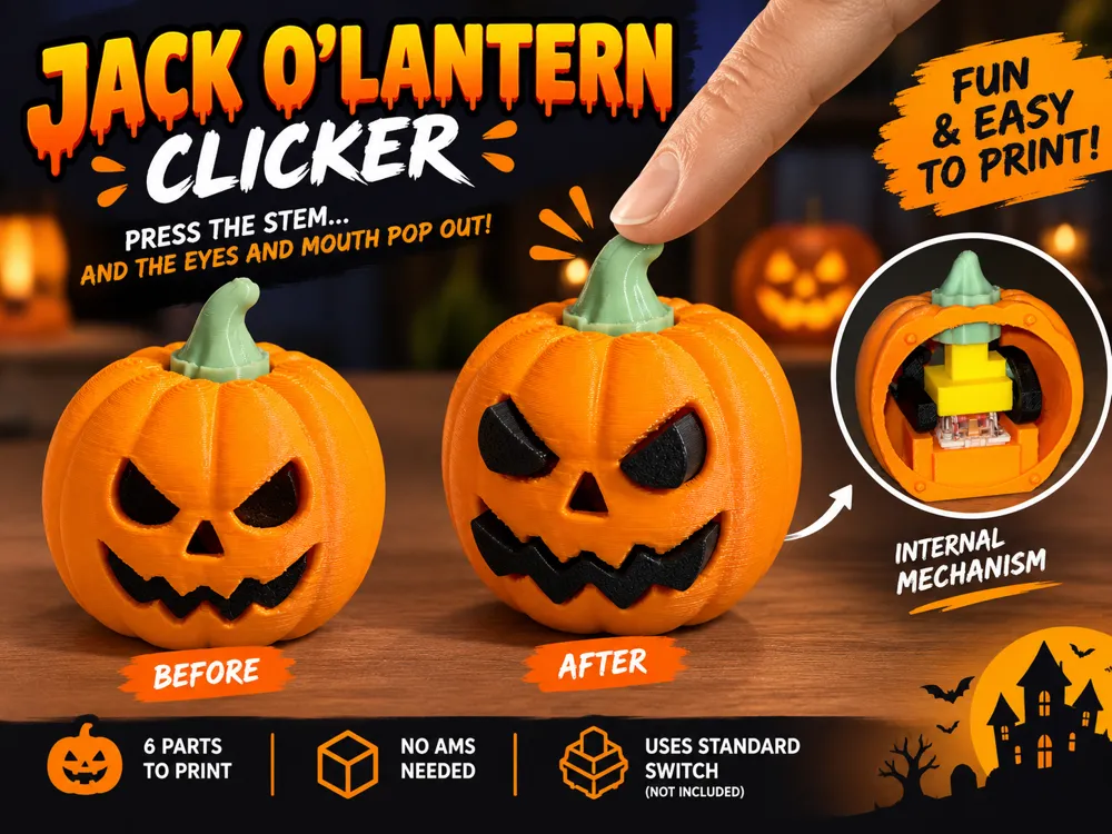 Jack o' Lantern Clicker - Button & Click Fidgets, in stock in India