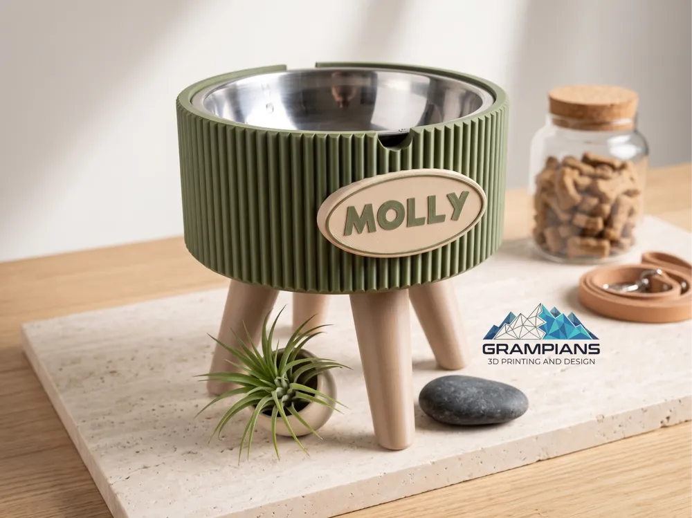 Japandi style Dog Food Bowl Stand (22.5cm / 8.8in)