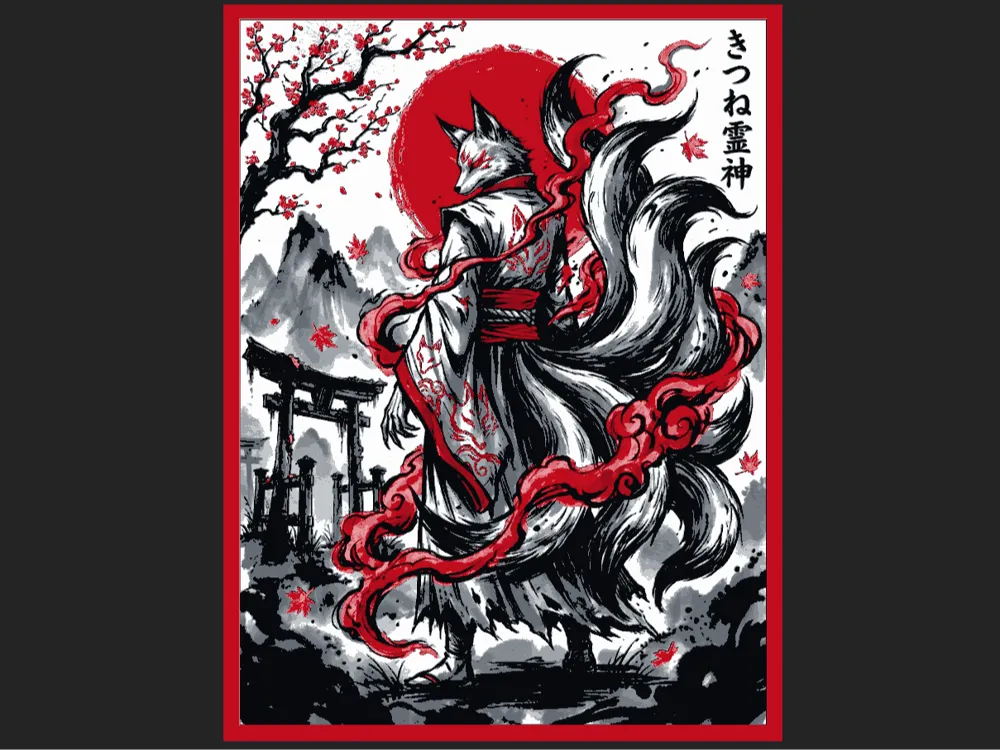 Japanese Kitsune Priest, photo 3 of 4 - Japanese Kitsune Priest Home Decor Items