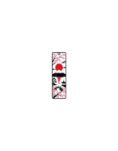 Japanese Mount Fuji Cherry Blossom Bookmark, photo 4 of 4 - Japanese Mount Fuji Cherry Blossom Bookmark Household
