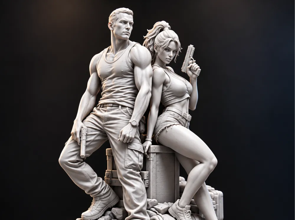 JASON AND LUCIA GTA VI - Sculptures, in stock in India