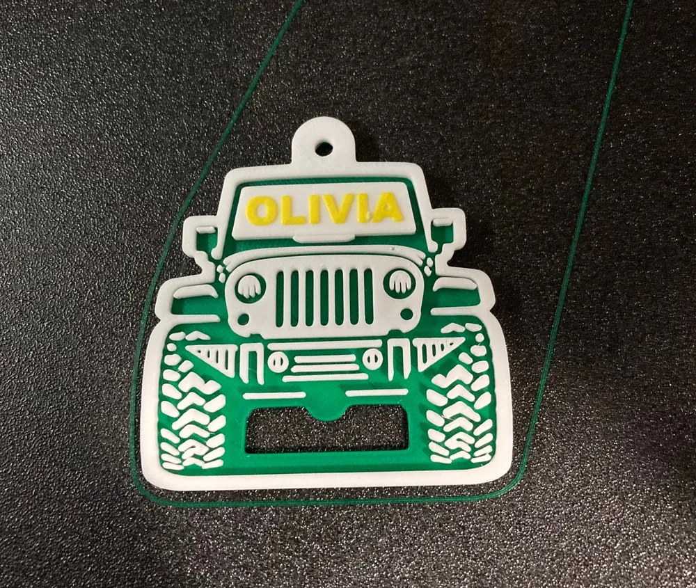 JEEP Christmas Tree Ornament - Customizable Name, photo 2 of 4 - Personalised Christmas Ornaments, jeep christmas ornament