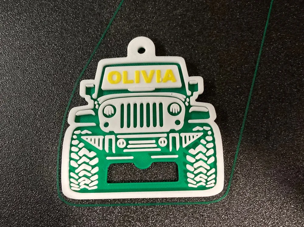 JEEP Christmas Tree Ornament - Customizable Name