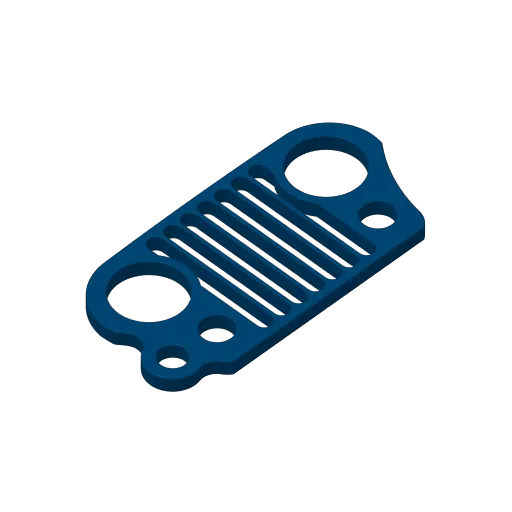 Jeep CJ Grill Keychain, another view - Truck, Tractor & Jeep Keychains, cj5