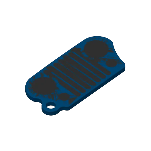 Jeep CJ Grill Keychain, another view - Truck, Tractor & Jeep Keychains, cj5