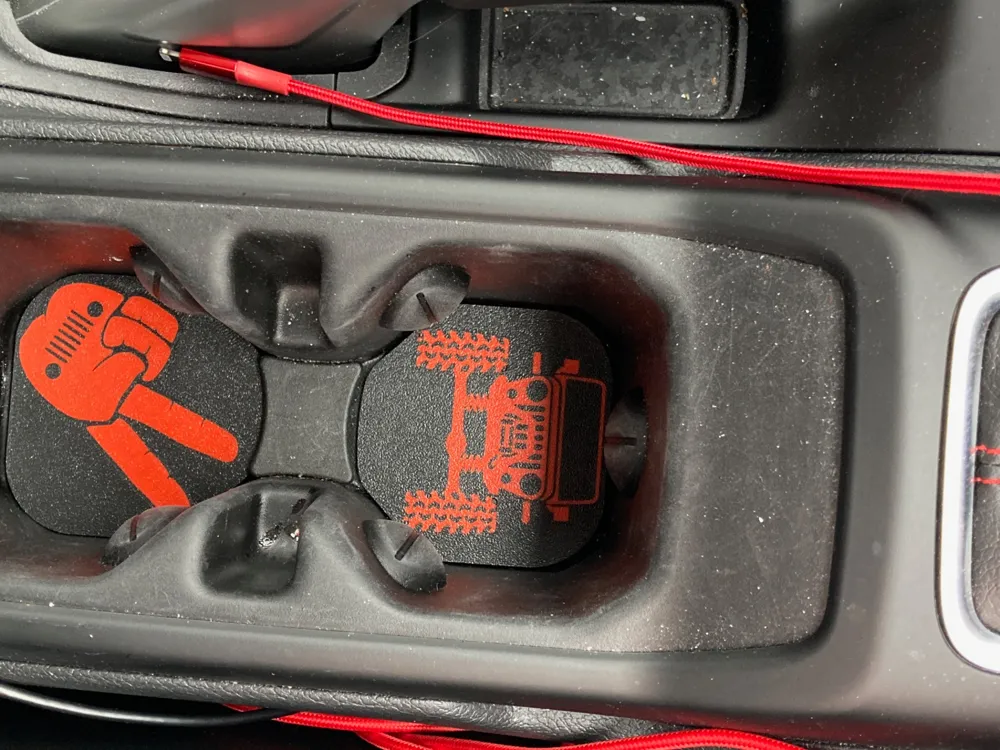 Jeep Cup Holder Decals, photo 2 of 4 - Cup Holders & Inserts, jeep wave