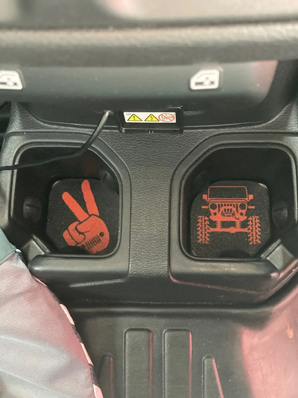 Jeep Cup Holder Decals, photo 3 of 4 - Cup Holders & Inserts, wrangler