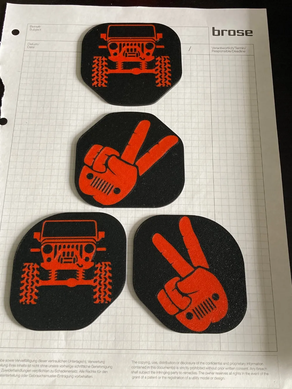 Jeep Cup Holder Decals