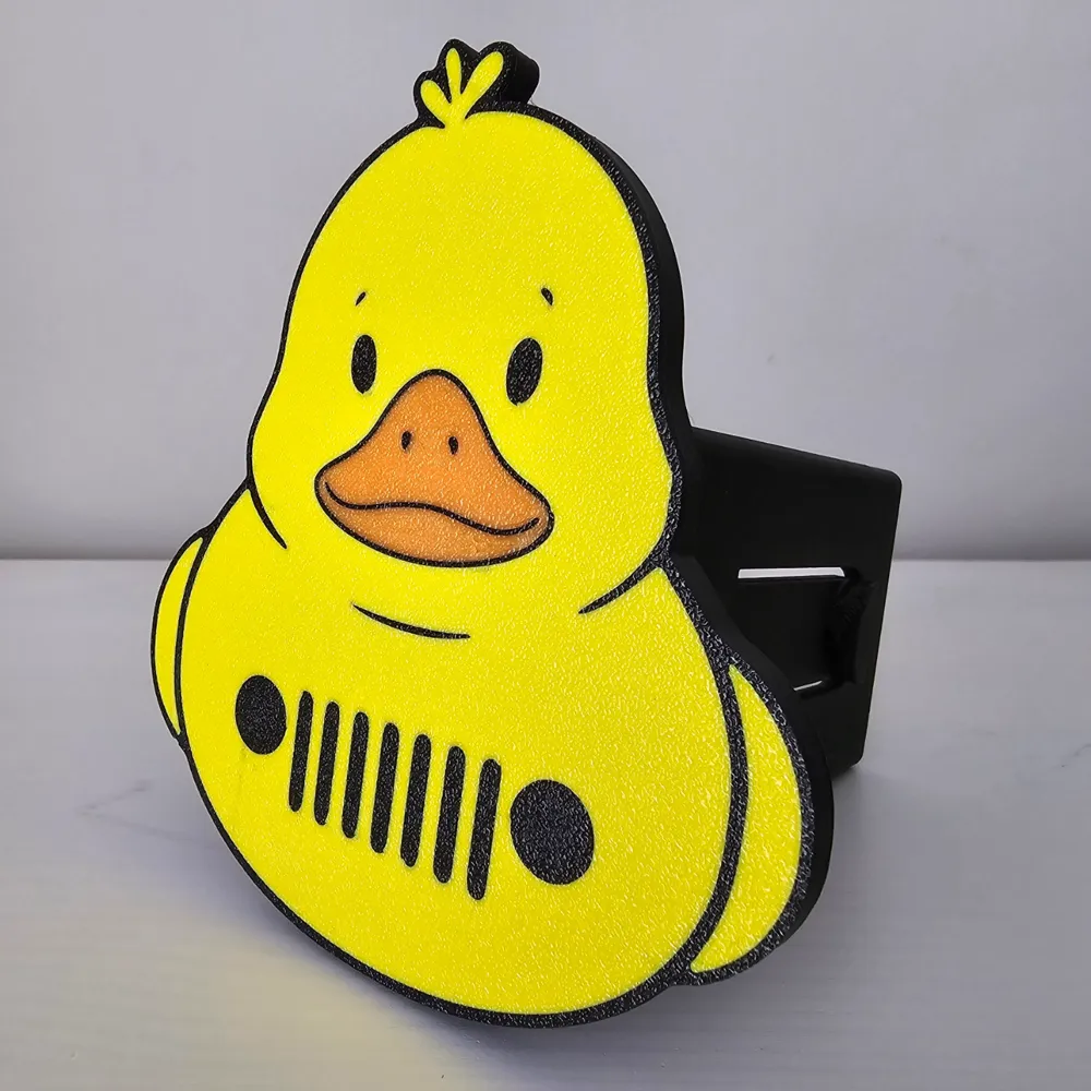 Jeep Duck Hitch Cover, another view - Tow Hooks & Hitch Covers, duck duck jeep
