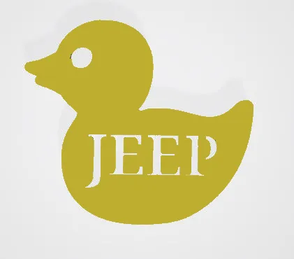 Jeep "Ducking" Duck / Keychain - ! - Signs & Logos, in stock in India