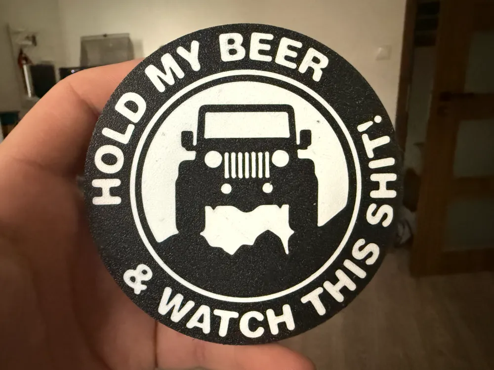 Jeep Hold my beer coaster