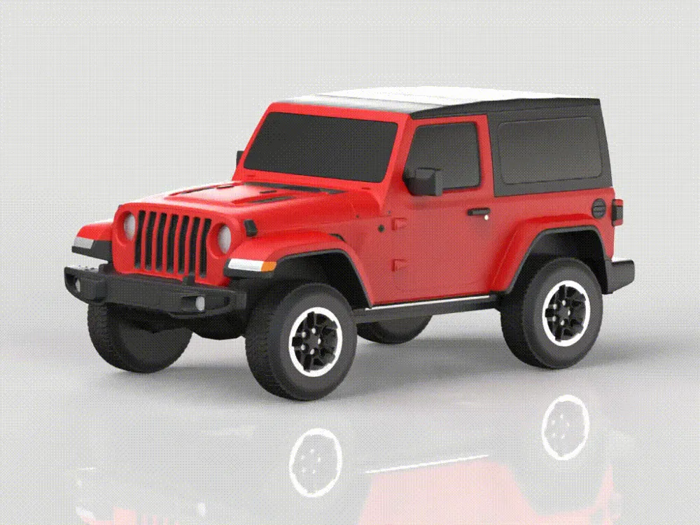 Jeep Wrangler Off-Road Car Model