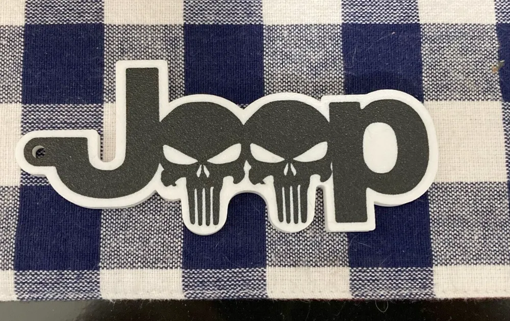 Jeep Punisher Keychain - 2 color, photo 3 of 4 - Jeep Punisher Keychain - 2 color Art
