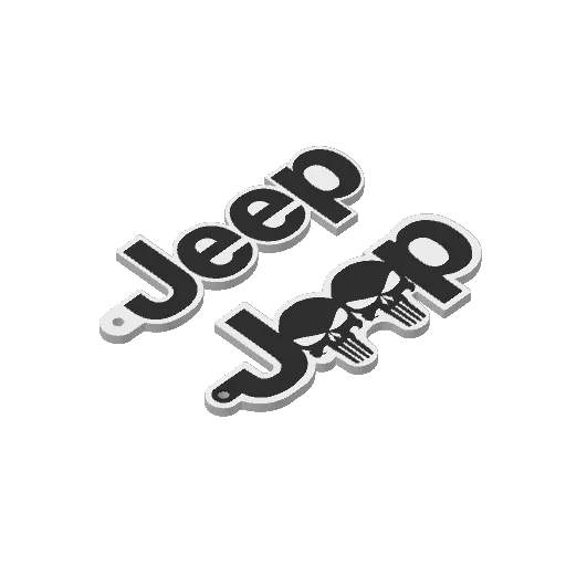 Jeep Punisher Keychain - 2 color, photo 4 of 4 - Jeep Punisher Keychain - 2 color Art