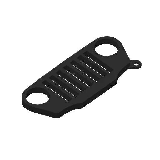 Jeep TJ Grill Keychain, another view - Truck, Tractor & Jeep Keychains, jeep tj keychain key chain