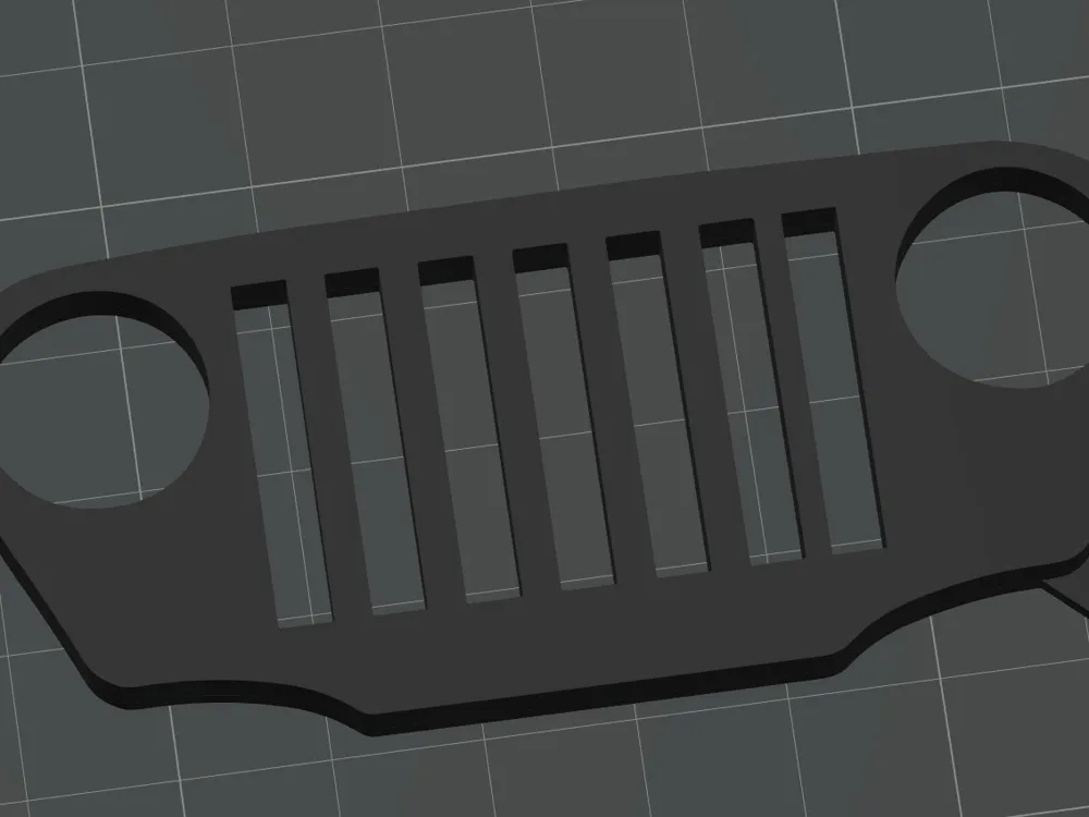 Jeep TJ Grill Keychain