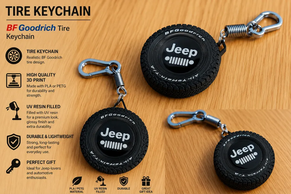 Porta Chaves Logo Jeep TUFF, photo 3 of 4 - Porta Chaves Logo Jeep TUFF Fashion