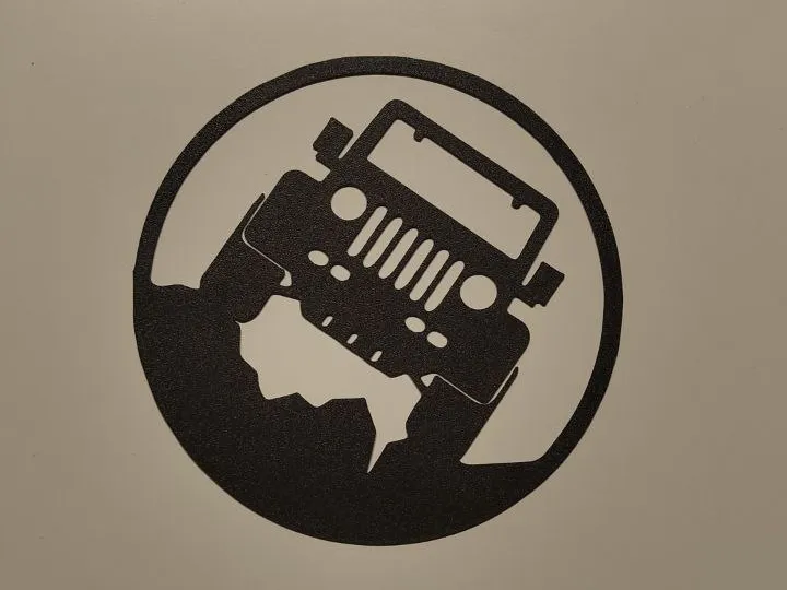 Jeep Wrangler silhouette wall art, another view - Truck, Tractor & Jeep Keychains, land rover