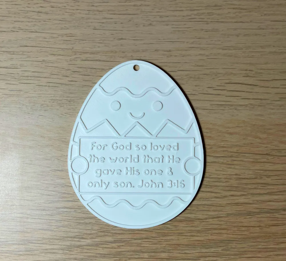 John 3:16 Easter Egg, Kids Colouring Ornament, photo 3 of 4 - Easter Eggs & Egg Holders, jesus easter
