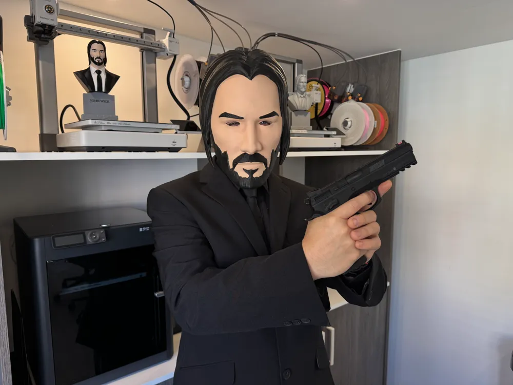 John Wick (Fan Art) Cosplay Mask, photo 3 of 4 - Movie & Game Character Masks, cosplay accessories