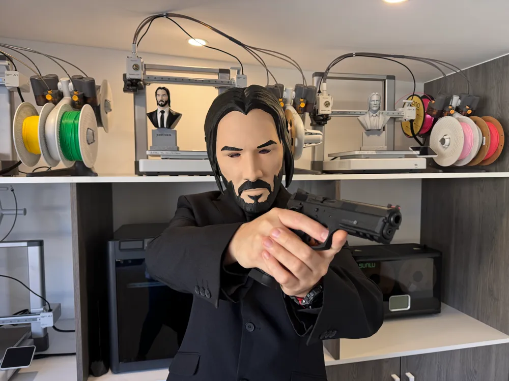 John Wick (Fan Art) Cosplay Mask, photo 4 of 4 - Movie & Game Character Masks, sculpture