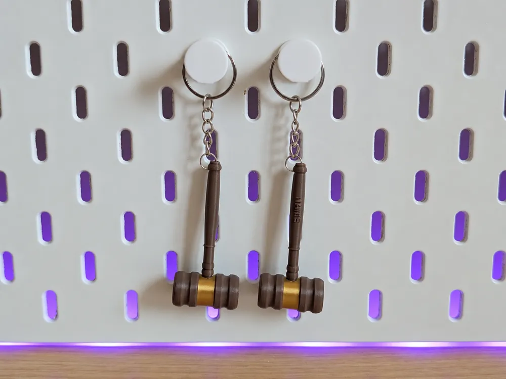 Judge Gavel Keychain | Customizable, photo 2 of 4 - Photo & Custom Keychains, right