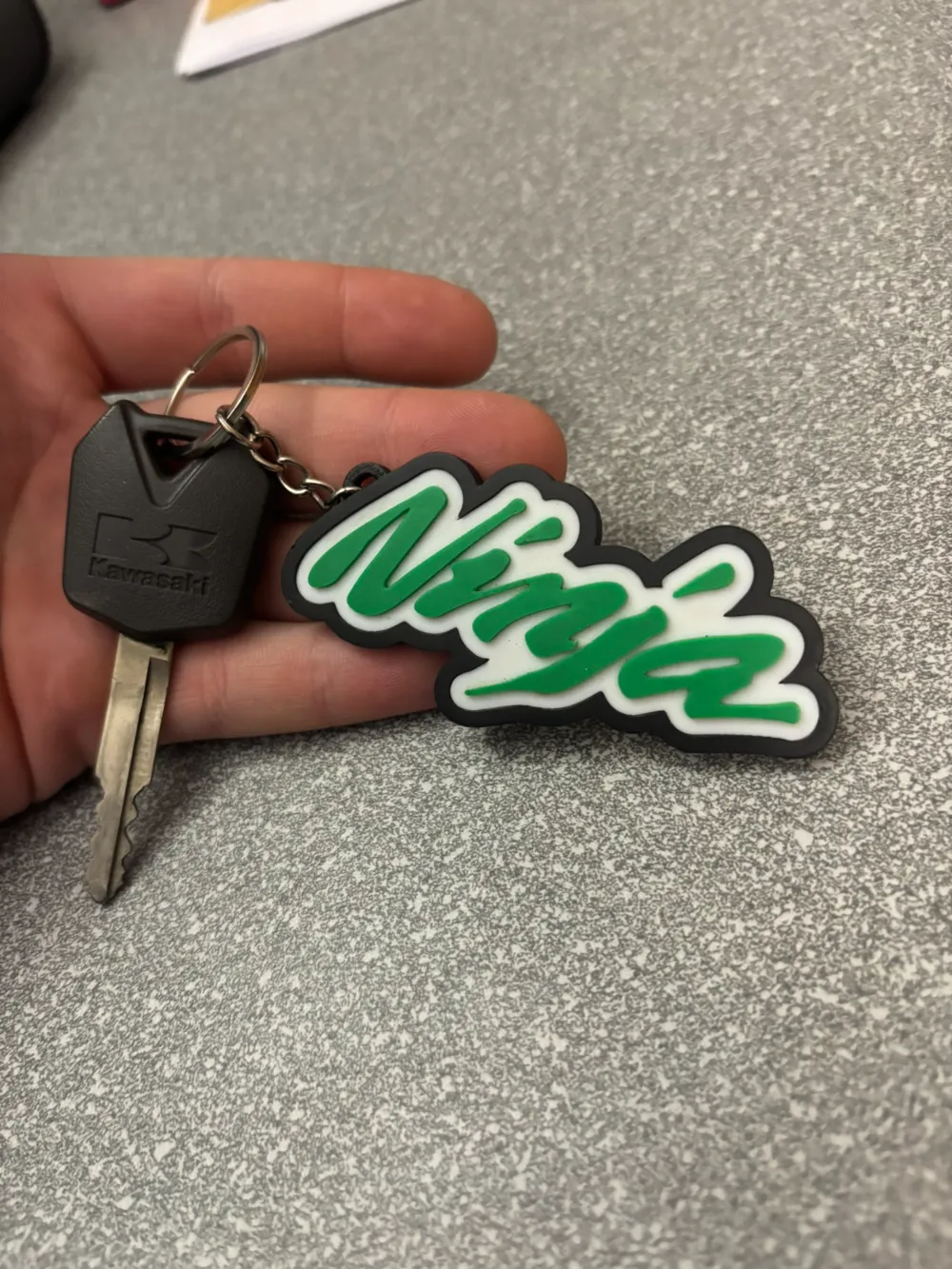 Kawasaki Ninja Keychain, another view - Motorcycle Keychains, er6-n