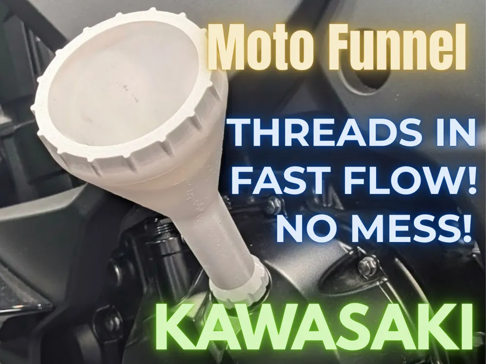 KAWASAKI Oil Funnel - Thread-In No-Spill