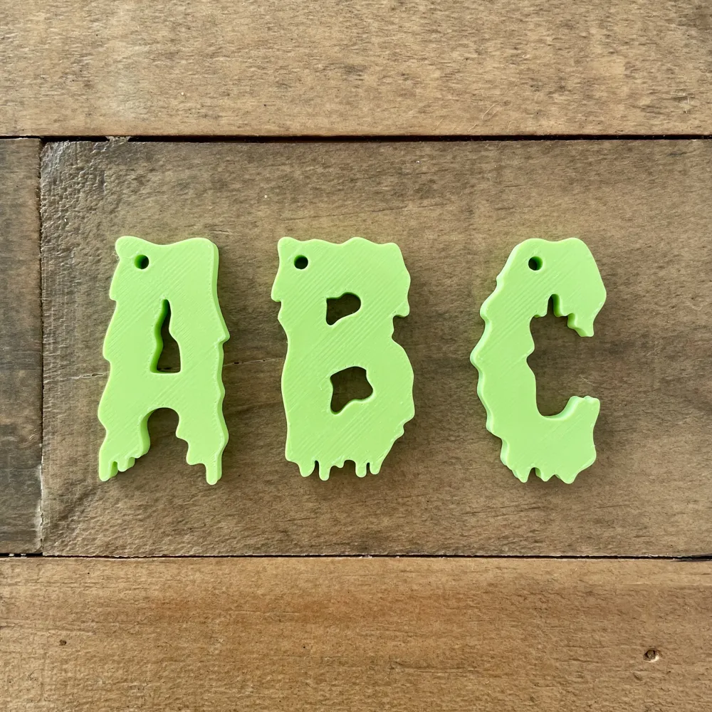 Key Chain Alphabet A-Z - Slime, photo 3 of 4 - Key Chain Alphabet A-Z - Slime Fashion