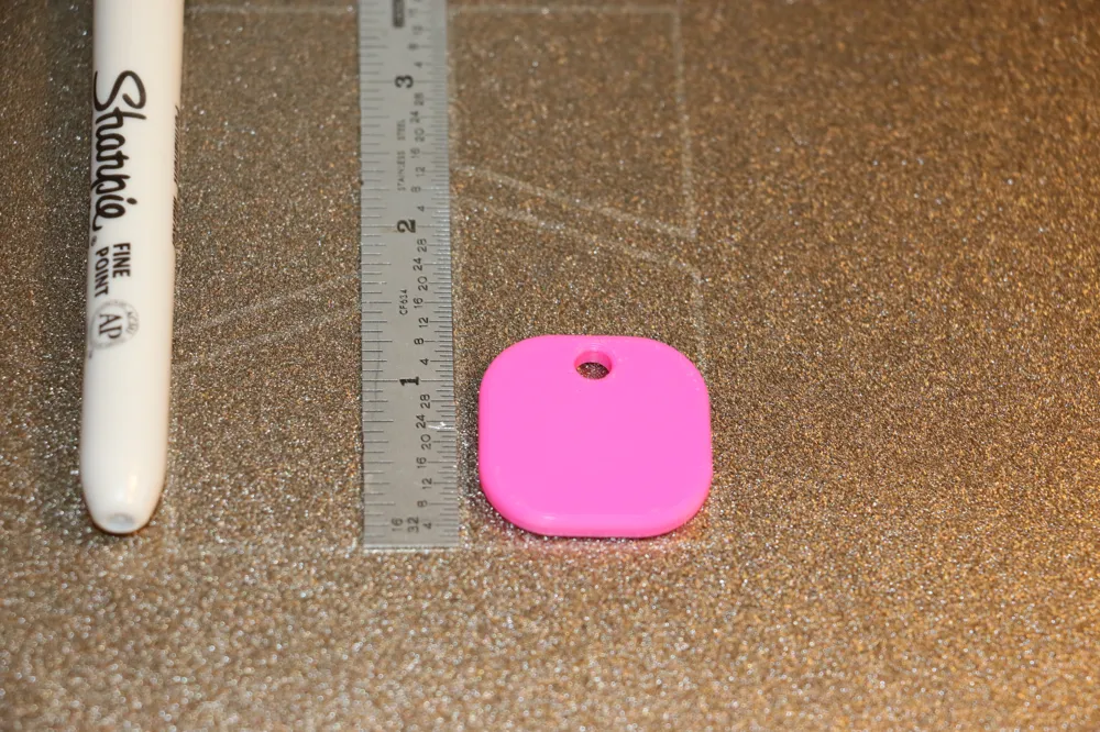 Keychain Blank 30x30mm 10mm Corners, photo 3 of 4 - Keychain Blank 30x30mm 10mm Corners Generative Art