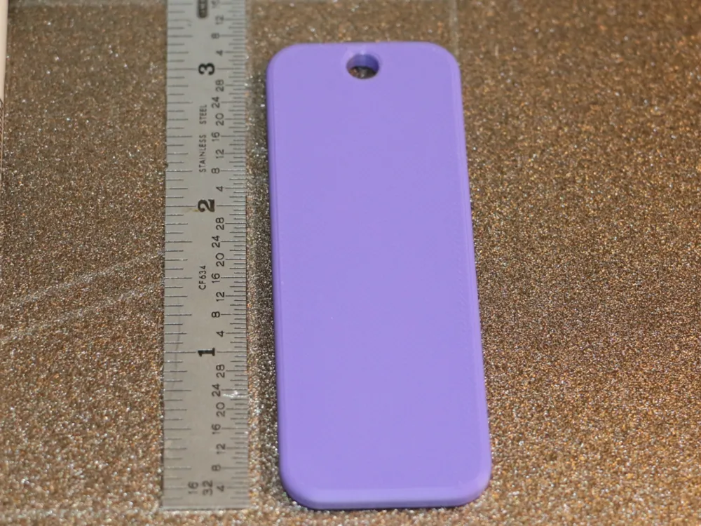 Keychain Blank 30x80mm 6mm Corners