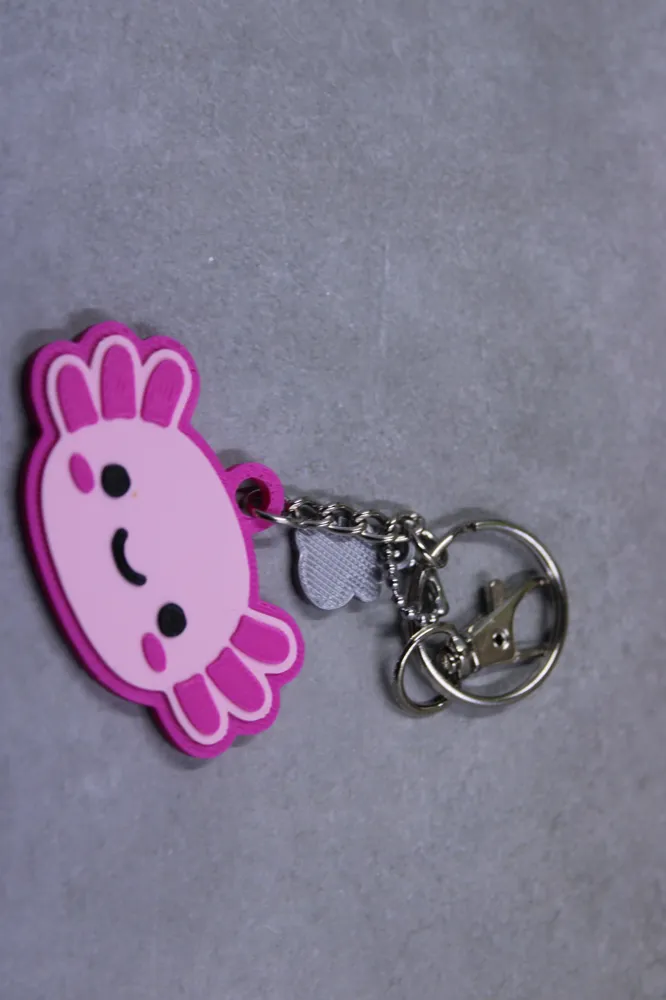 Keychain - Kawaii Axolotl, photo 4 of 4 - Keychain - Kawaii Axolotl Keychains