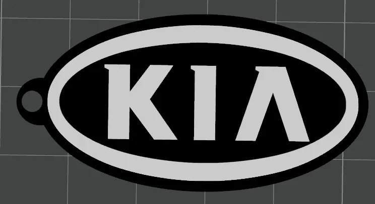 Keychain Kia, another view - Car Brand Keychains, tr3dcreations