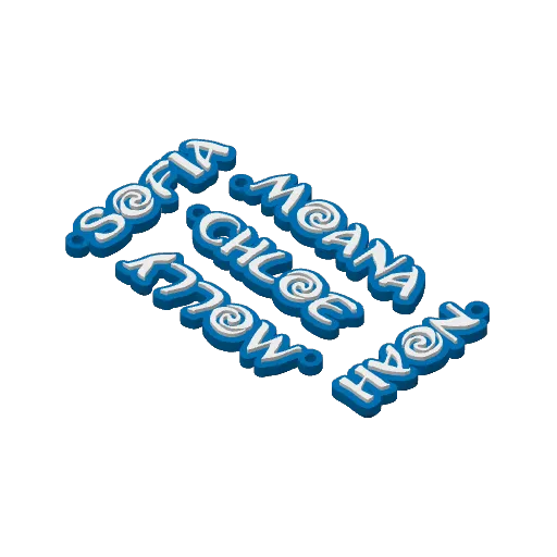 Keychain Moana Font Custom, another view - Photo & Custom Keychains, keychain 2026