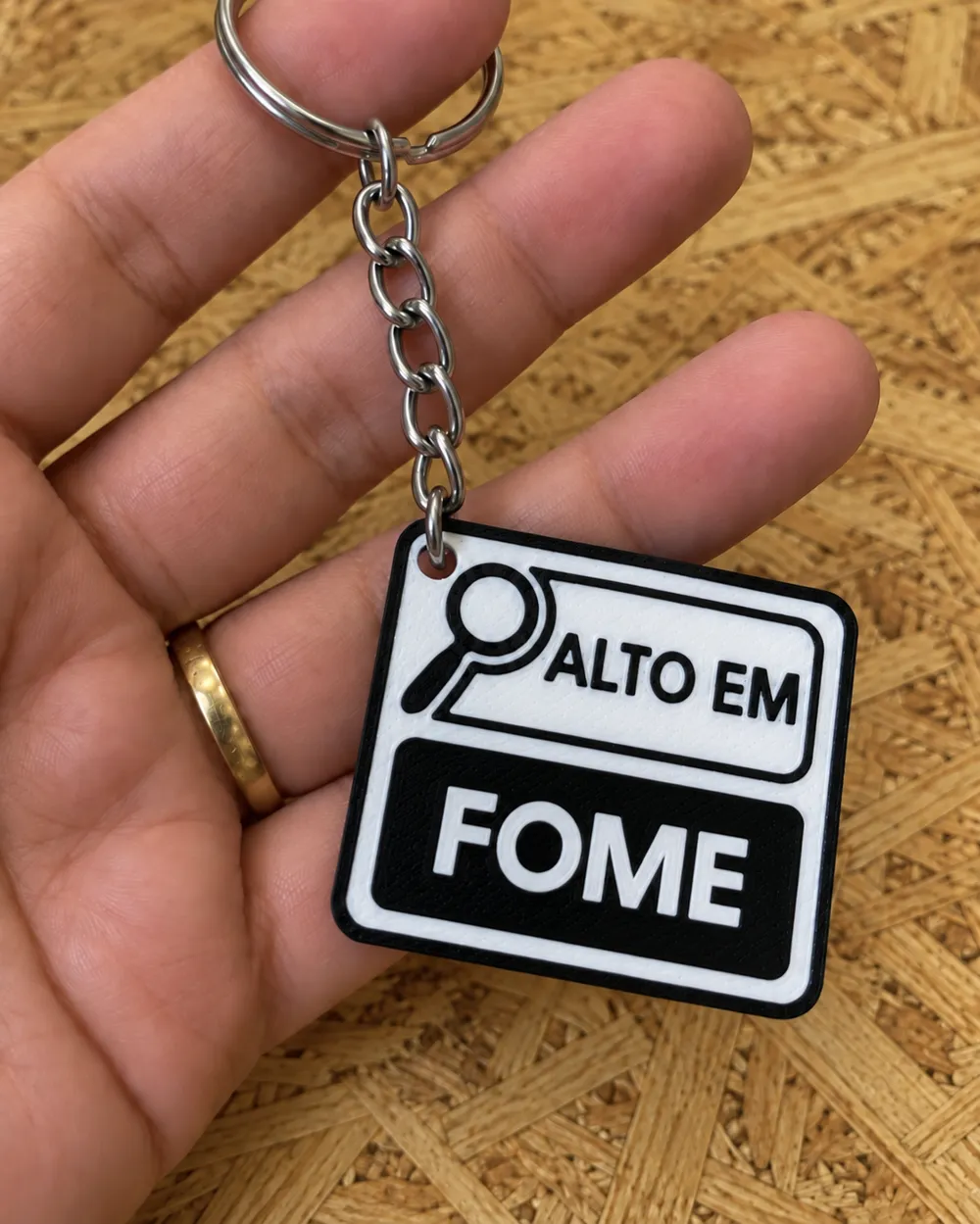Chaveiro Embalagem “Alto em Fome”, photo 2 of 4 - Chaveiro Embalagem “Alto em Fome” Generative Art