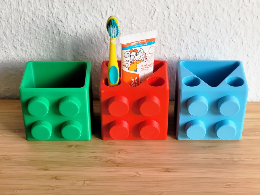 Kids' Brick Toothbrush Holder, photo 3 of 4 - Kids' Brick Toothbrush Holder Bath & Personal Care