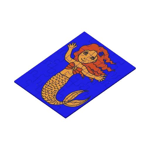 Kids puzzle mermaid, photo 3 of 4 - Kids puzzle mermaid Education