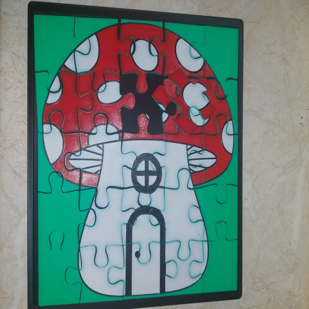 Kids puzzle mushroom, photo 2 of 4 - Kids puzzle mushroom Education