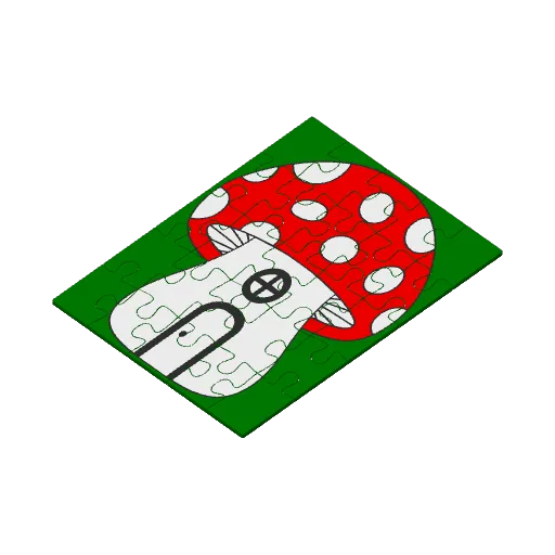 Kids puzzle mushroom, photo 3 of 4 - Kids puzzle mushroom Education