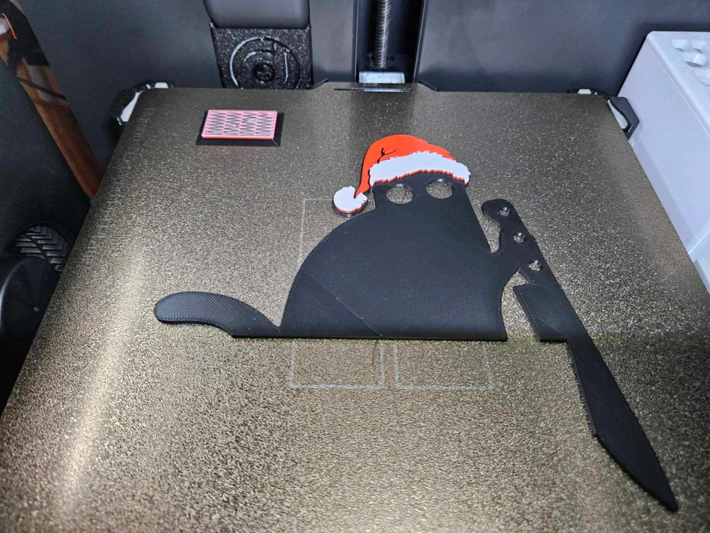 Knife Cat Christmas Edition Door Topper, photo 4 of 4 - Knife Cat Christmas Edition Door Topper Pets