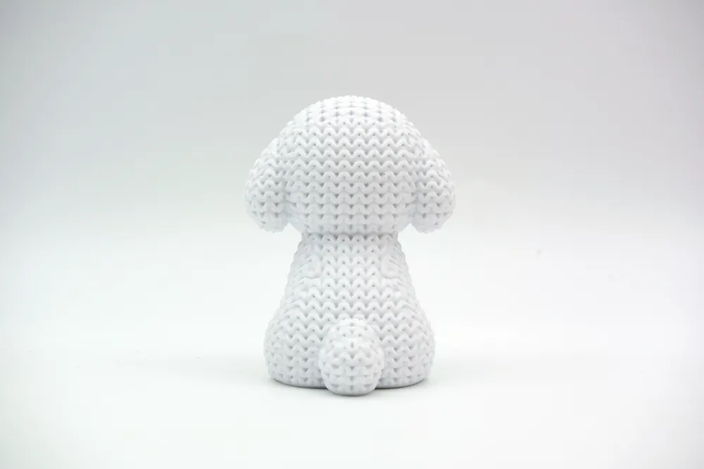 Knitted Bichon Frise Dog, photo 3 of 4 - Dog Figurines, dogs