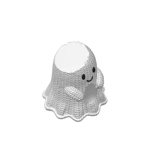 Knitted Halloween Ghost Candy Corn, photo 4 of 4 - Knitted Halloween Ghost Candy Corn Household