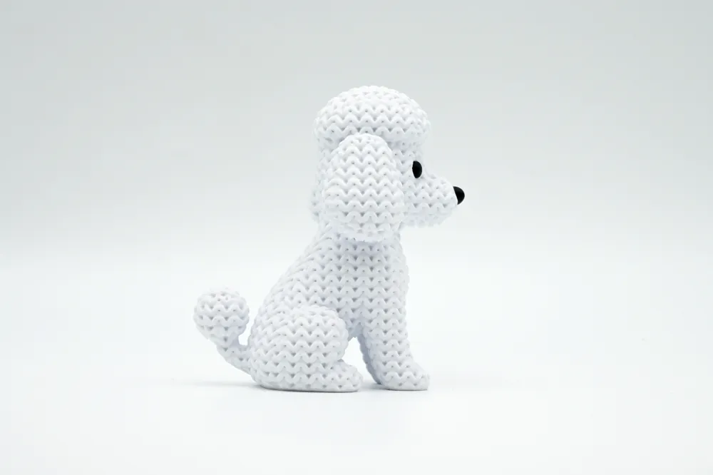 Knitted Poodle Dog, photo 2 of 4 - Dog Breed Figurines, crochet