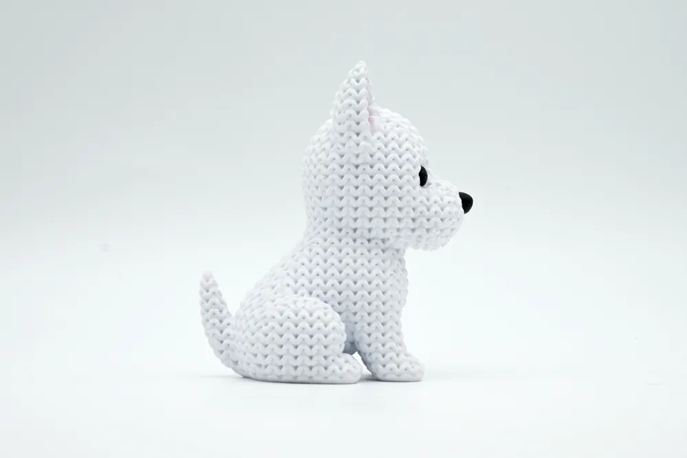 Knitted Westie Dog, photo 2 of 4 - Dog Breed Figurines, crochet