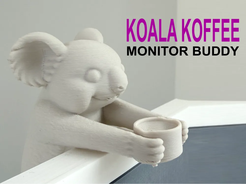 Koala Holding Koffee (Coffee) Monitor Buddy