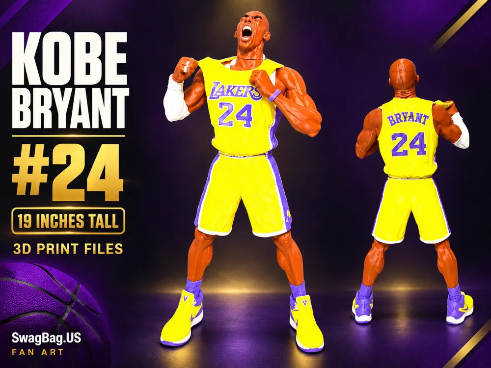 Kobe Bryant Celebration Statue 19-Inch Fan Art, photo 2 of 4 - Kobe Bryant Celebration Statue 19-Inch Fan Art Art