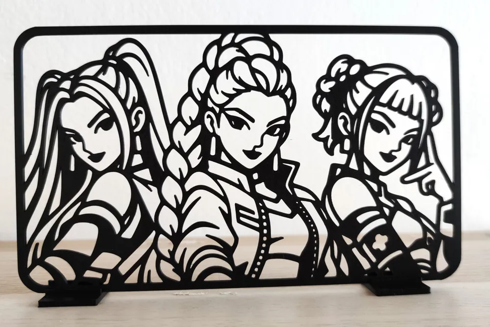 K-Pop Demon Hunters - Girl Group Desk Decoration, photo 2 of 4 - K-Pop Demon Hunters - Girl Group Desk Decoration Desk & Office